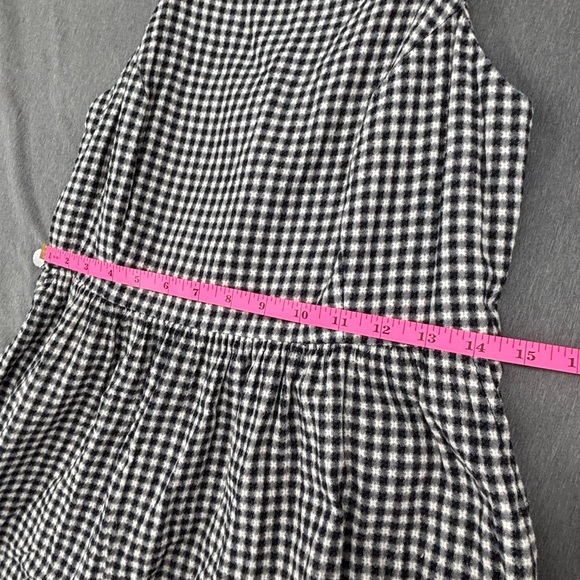 Old Navy Gingham Midi Dress Women Medium Black White Cami Sundress Pockets - Picture 2 of 8